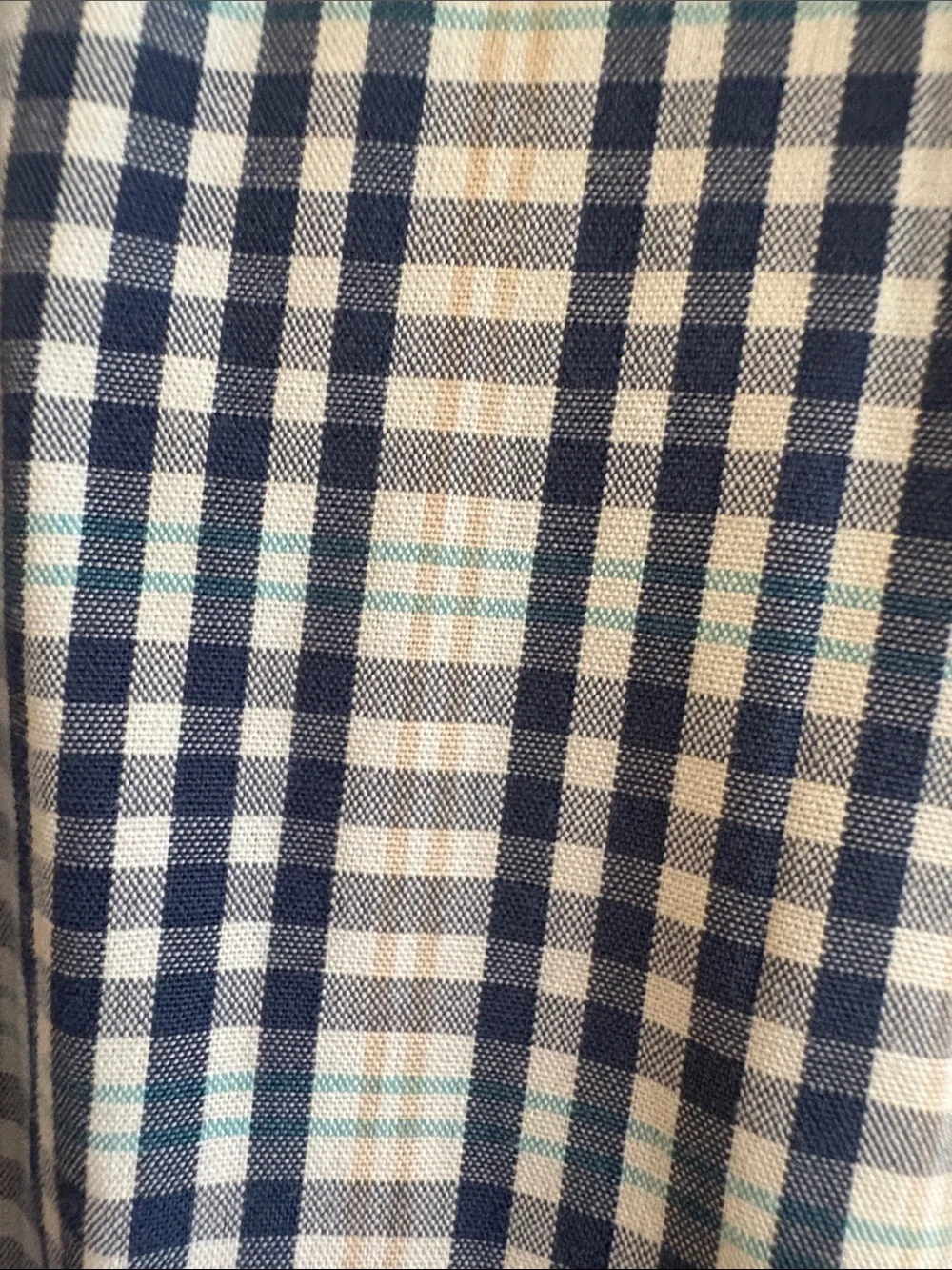 J Crew Classic Men's Button-Down Plaid Shirt - Blue & White